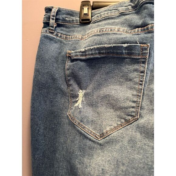 Nicole Miller NY Women's Distressed Ankle Jeans Size 22 Blue Slim Fit - Picture 10 of 16